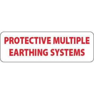 Protective Multiple Earthing Systems Labels 80x26mm