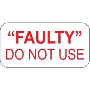 Faulty Do Not Use Labels 40x20mm