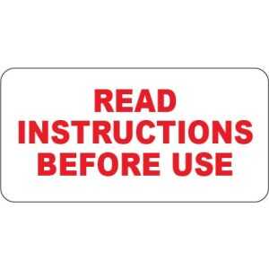 Read Instructions Before Use Labels 50x25mm