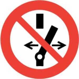 Do Not Alter the State of the Switch Labels 100mm