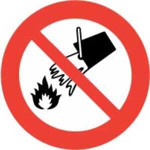 Do Not Extinguish With Water Labels 100mm