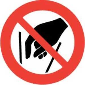 No Reaching In Labels 100mm