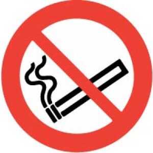 No Smoking Labels 100mm