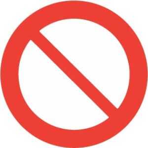 General Prohibition Labels 100mm