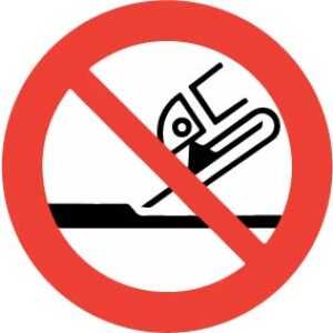 Do Not Use for Face Grinding Labels 100mm