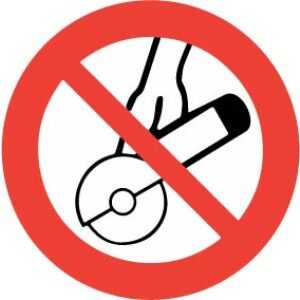 Do Not Use with Hand-held Grinder Labels 100mm