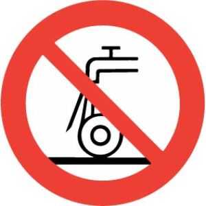 Do Not Use for Wet Grinding Labels 100mm
