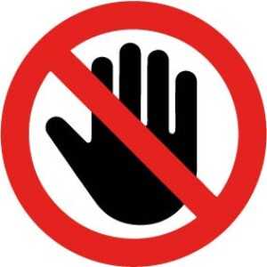 Danger Keep Hands Away Label (80mm)
