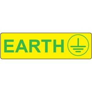 Electrical Earth Symbol Label 35x10mm
