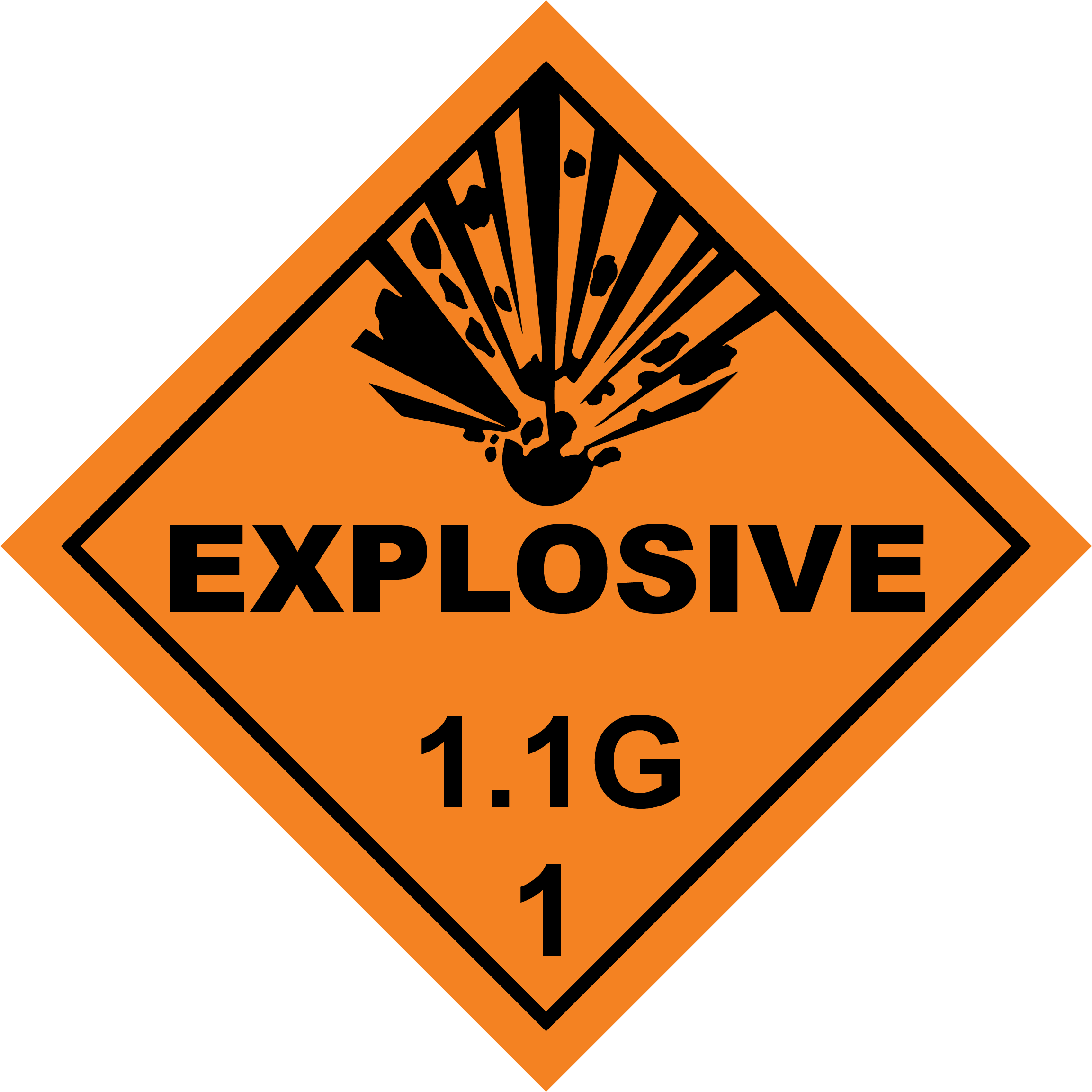 Explosive 1.1G Labels 1 AJSNSTNE508