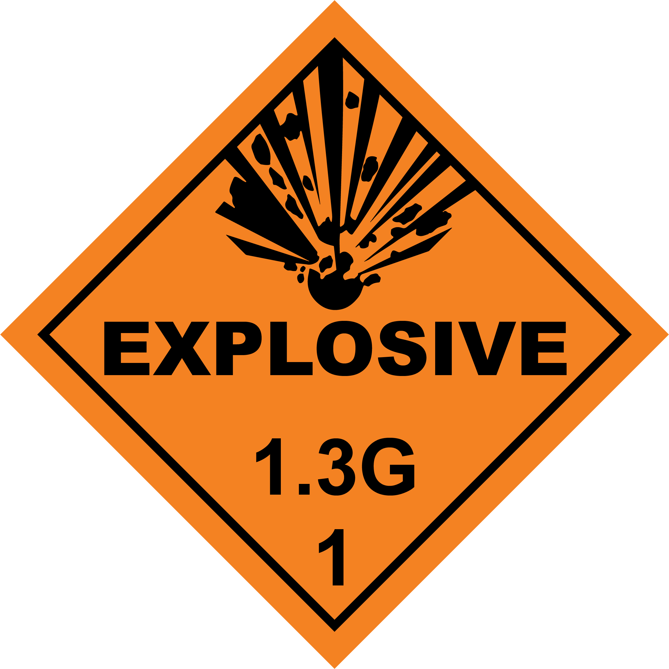 Explosive 1.3G Labels