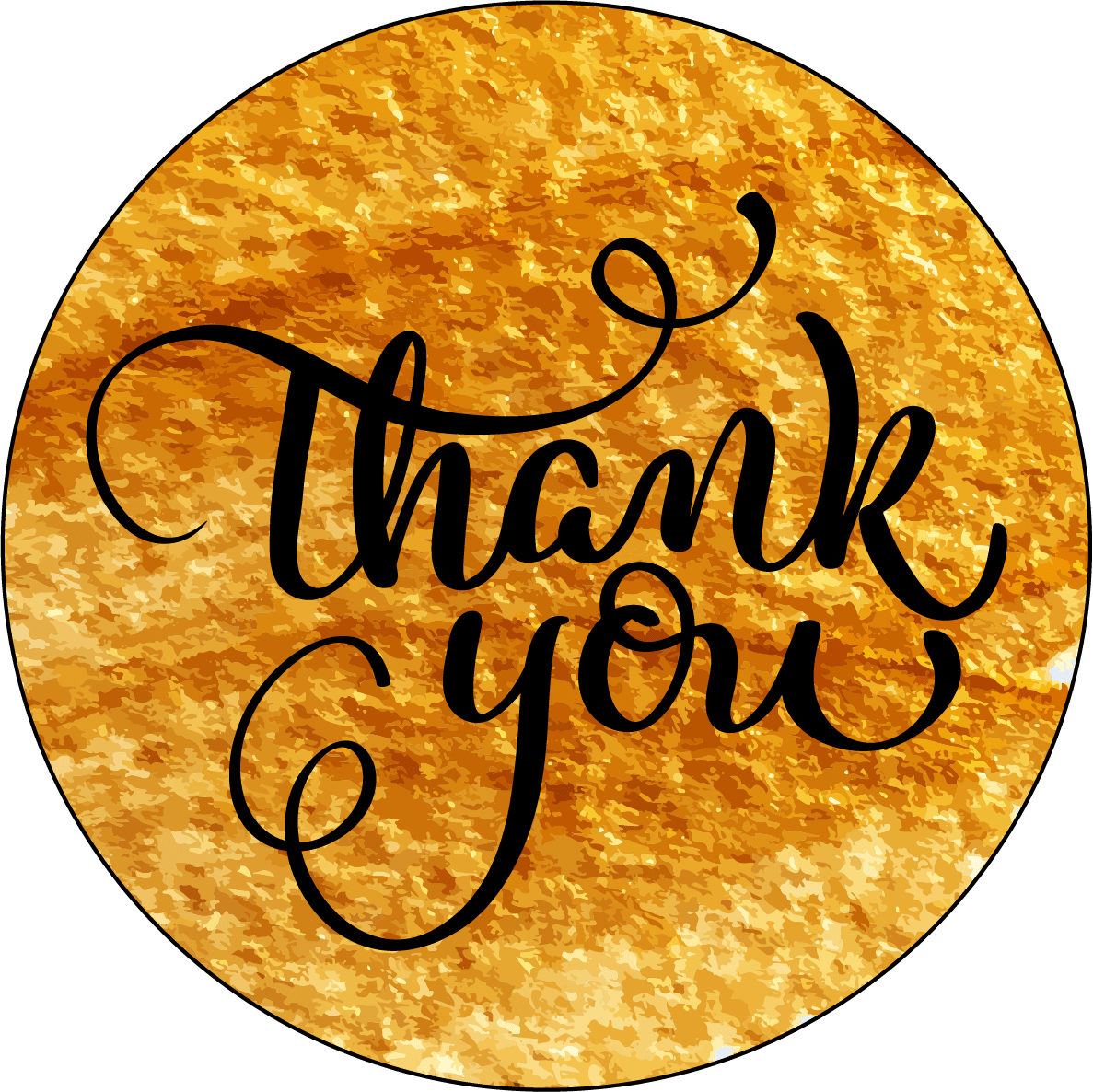 Kraft Thank You Stickers 40mm