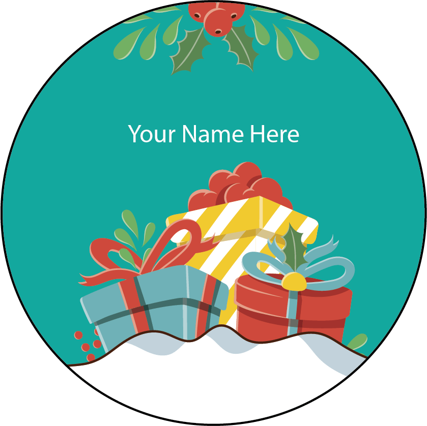 Personalised Christmas Gift Sticker / Waterproof Labels x Pack of 24 - 014