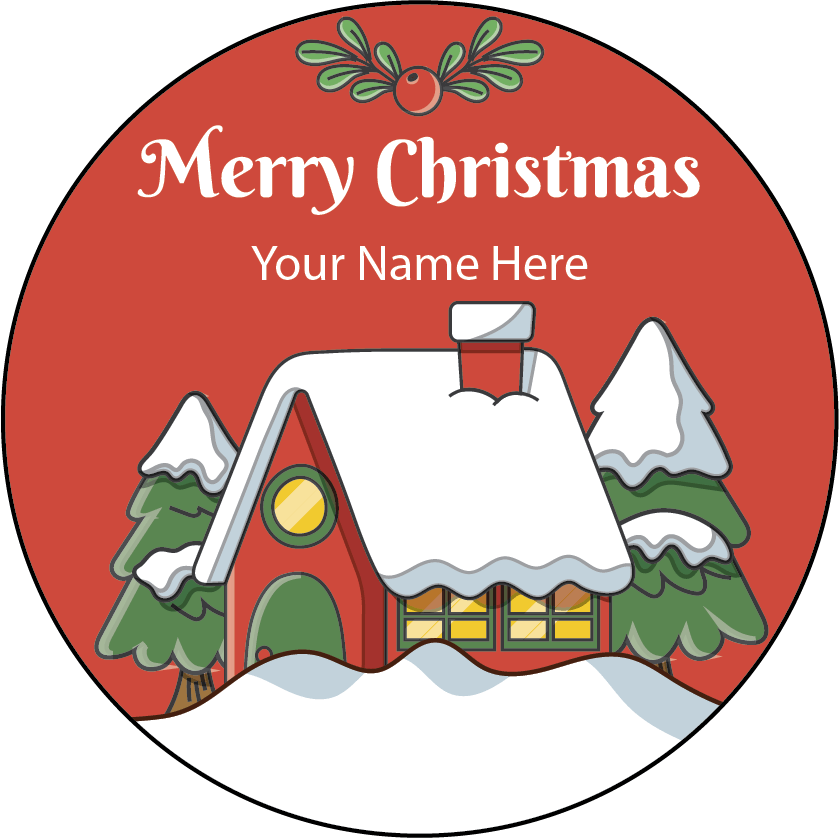 Personalised Christmas Gift Sticker / Waterproof Labels x Pack of 24 - 015