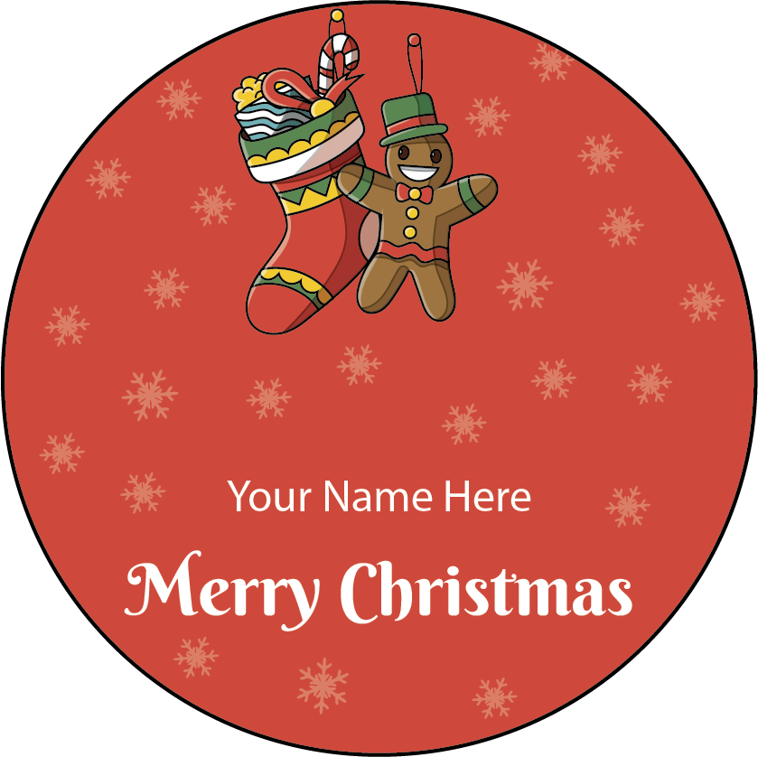 Personalised Christmas Gift Sticker / Waterproof Labels x Pack of 24 - 016