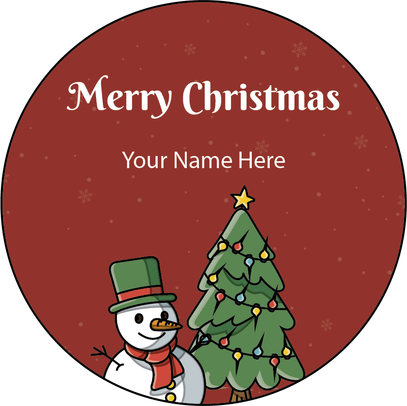Personalised Christmas Gift Sticker / Waterproof Labels x Pack of 24 - 017