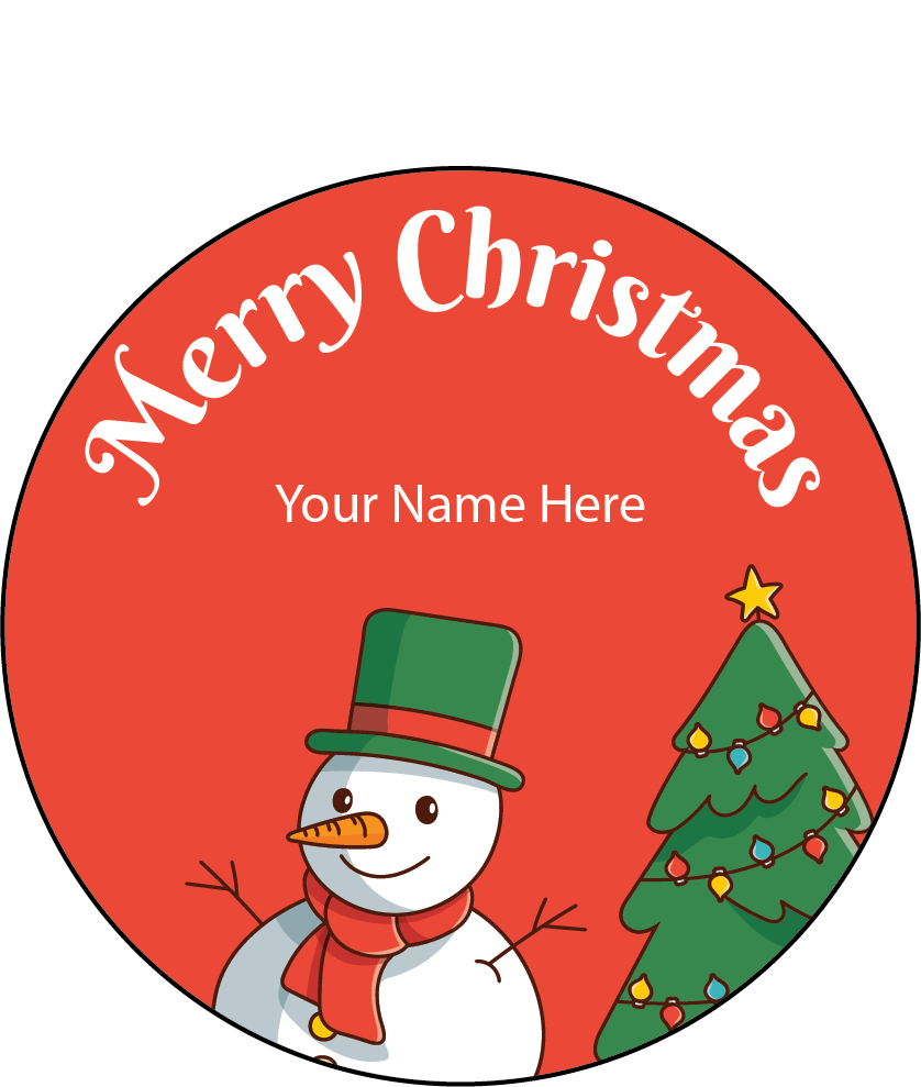 Personalised Christmas Gift Sticker / Waterproof Labels x Pack of 24 - 018
