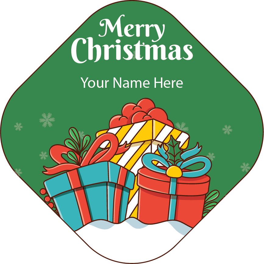 Personalised Christmas Gift Sticker / Waterproof Labels x Pack of 24 - 020