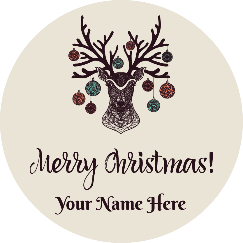 Personalised Christmas Gift Sticker / Waterproof Labels x Pack of 24 - 048