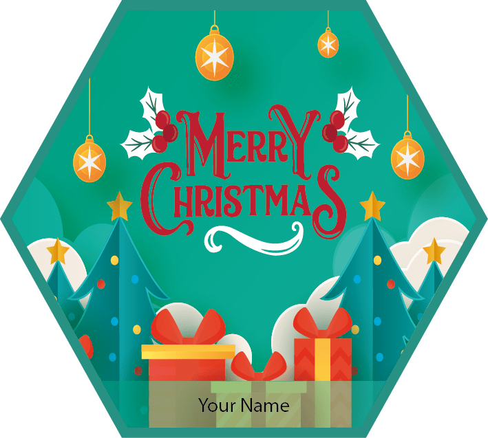 Personalised Christmas Gift Sticker / Waterproof Labels x Pack of 24 - 052