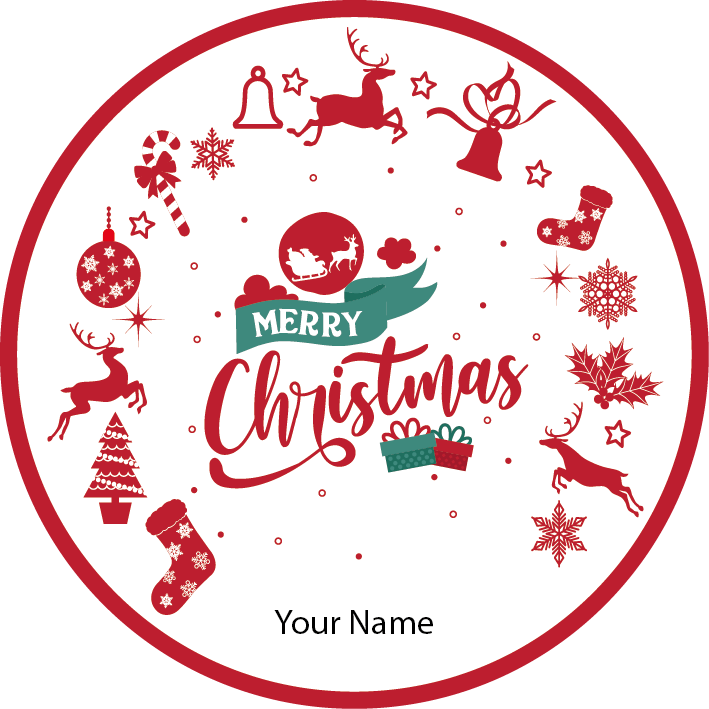Personalised Christmas Gift Sticker / Waterproof Labels x Pack of 24 - 053