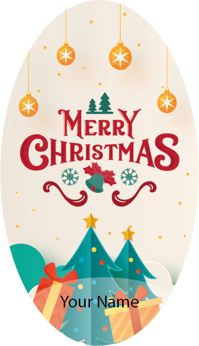 Personalised Christmas Gift Sticker / Waterproof Labels x Pack of 24 - 054