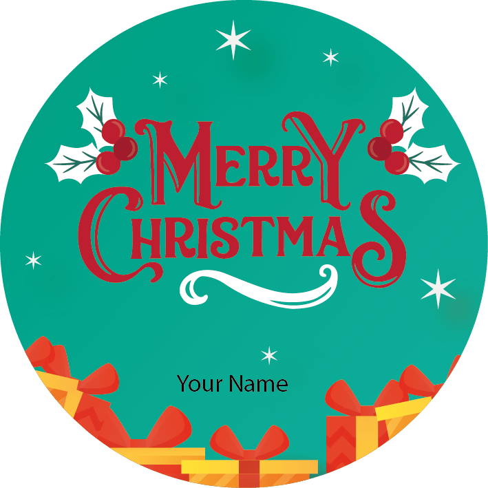 Personalised Christmas Gift Sticker / Waterproof Labels x Pack of 24 - 055