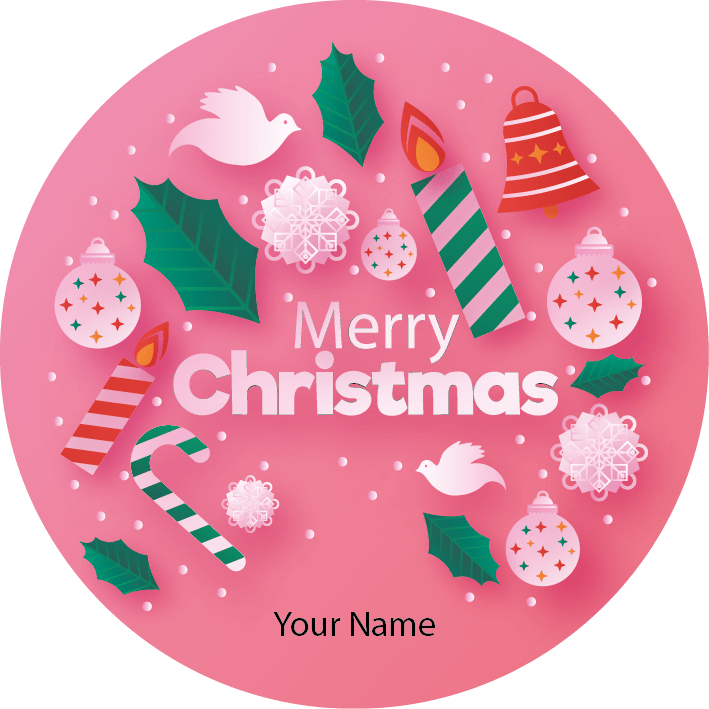 Personalised Christmas Gift Sticker / Waterproof Labels x Pack of 24 - 056