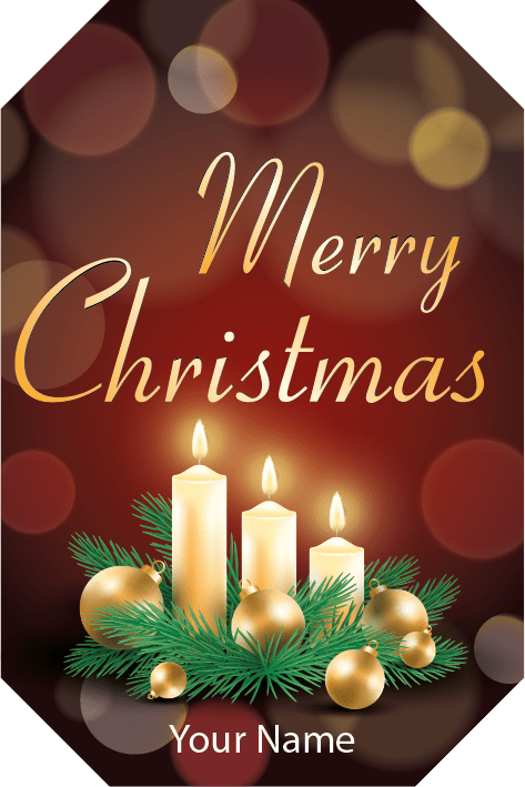 Personalised Christmas Gift Sticker / Waterproof Labels x Pack of 24 - 075