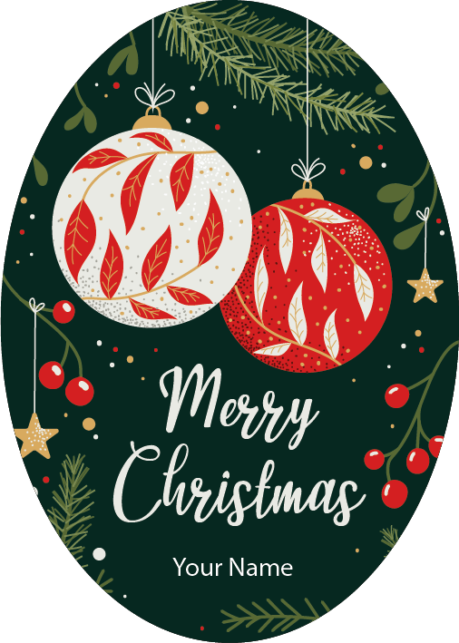 Personalised Christmas Gift Sticker / Waterproof Labels x Pack of 24 - 081