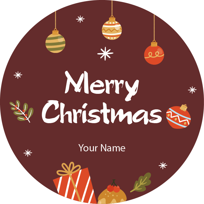 Personalised Christmas Gift Sticker / Waterproof Labels x Pack of 24 - 083