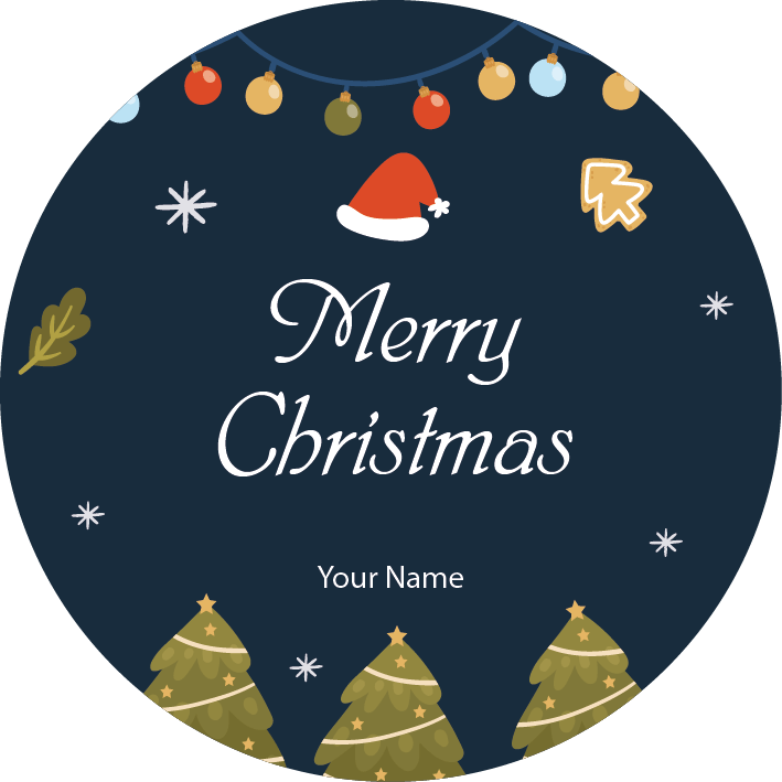 Personalised Christmas Gift Sticker / Waterproof Labels x Pack of 24 - 085