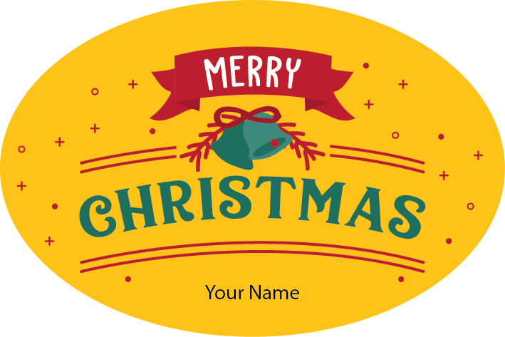 Personalised Christmas Gift Sticker / Waterproof Labels x Pack of 24 - 087
