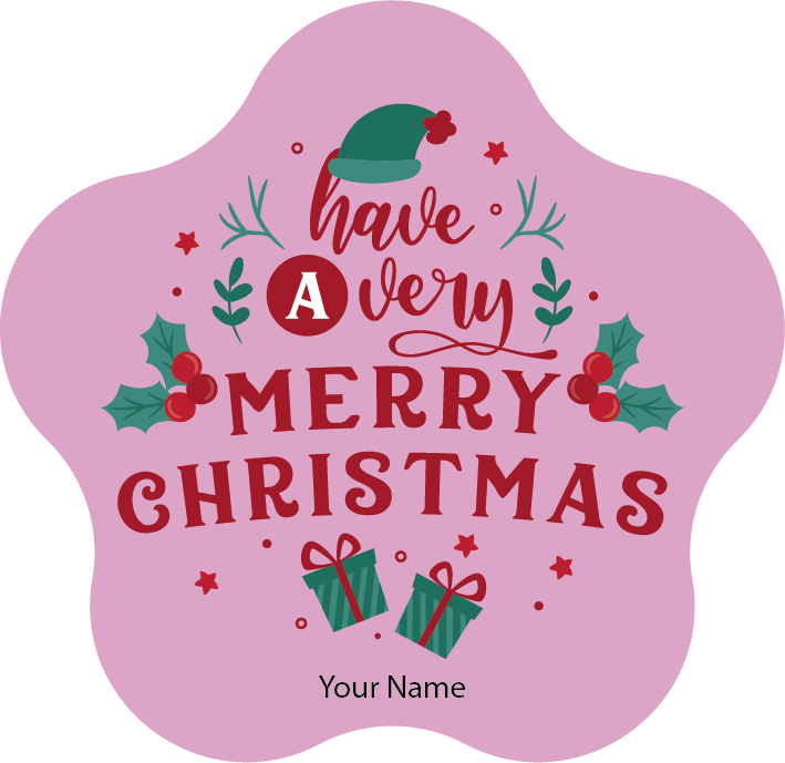 Personalised Christmas Gift Sticker / Waterproof Labels x Pack of 24 - 089