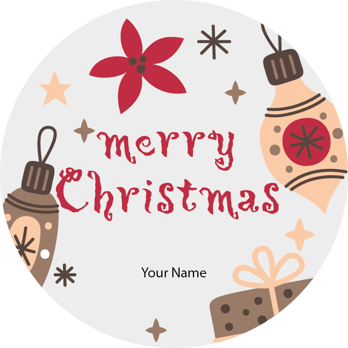 Personalised Christmas Gift Sticker / Waterproof Labels x Pack of 24 - 093