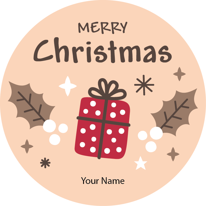 Personalised Christmas Gift Sticker / Waterproof Labels x Pack of 24 - 094