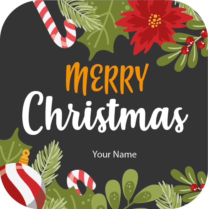 Personalised Christmas Gift Sticker / Waterproof Labels x Pack of 24 - 095