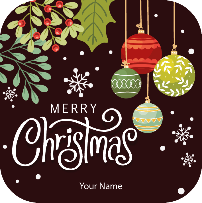 Personalised Christmas Gift Sticker / Waterproof Labels x Pack of 24 - 096
