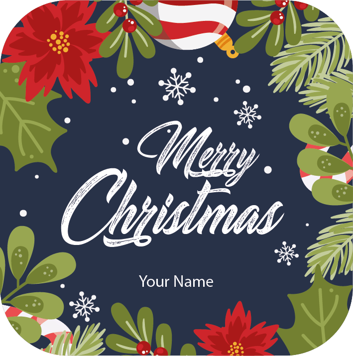 Personalised Christmas Gift Sticker / Waterproof Labels x Pack of 24 - 097