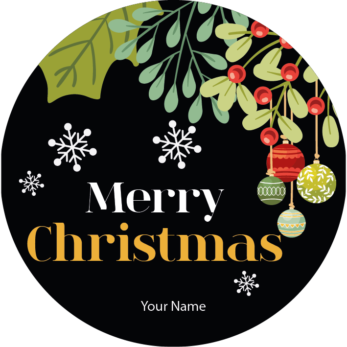 Personalised Christmas Gift Sticker / Waterproof Labels x Pack of 24 - 099