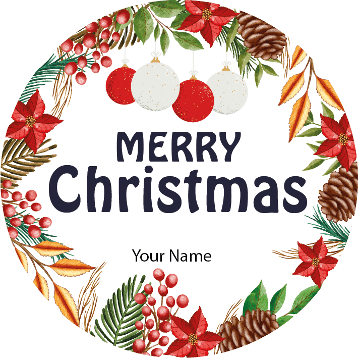Personalised Christmas Gift Sticker / Waterproof Labels x Pack of 24 - 100