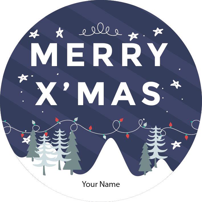 Personalised Christmas Gift Sticker / Waterproof Labels x Pack of 24 - 103