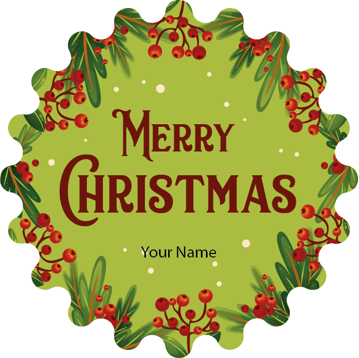Personalised Christmas Gift Sticker / Waterproof Labels x Pack of 24 - 110