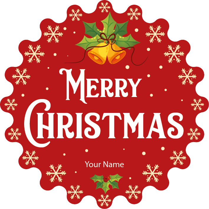 Personalised Christmas Gift Sticker / Waterproof Labels x Pack of 24 - 111