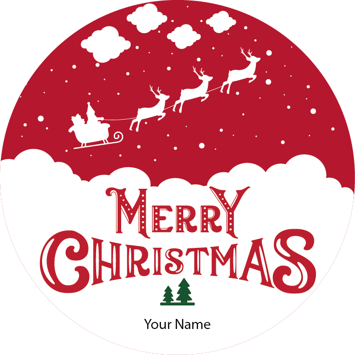 Personalised Christmas Gift Sticker / Waterproof Labels x Pack of 24 - 122