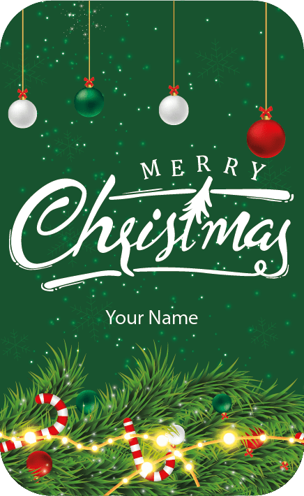 Personalised Christmas Gift Sticker / Waterproof Labels x Pack of 24 - 123