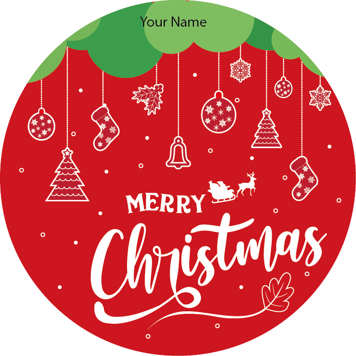 Personalised Christmas Gift Sticker / Waterproof Labels x Pack of 24 - 133
