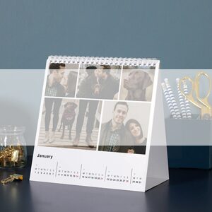 Desk Calendar With 4 Pictures