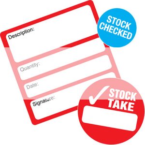 Stock Take Labels