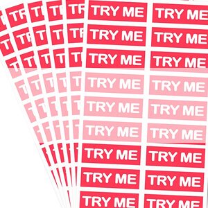 Tester & Try Me Stickers